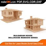 DH Bulgarian House Mansion SMS MakeCNC SVG DXF PDF CDR 3D puzzle pattern product image