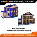 DH Eastern Shore Mansion MakeCNC SVG DXF PDF CDR 3D puzzle pattern product image