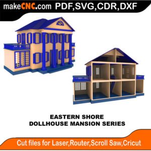 DH Eastern Shore Mansion MakeCNC SVG DXF PDF CDR 3D puzzle pattern product image