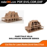 DH Fairytale Villa Mansion SMS MakeCNC SVG DXF PDF CDR 3D puzzle pattern product image