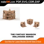 DH Fantasy Mansion SMS MakeCNC SVG DXF PDF CDR 3D puzzle pattern product image