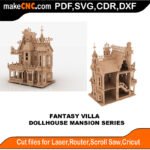 DH Fantasy Villa MakeCNC SVG DXF PDF CDR 3D puzzle pattern product image