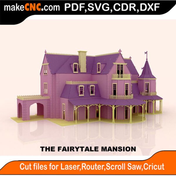 DH Mansion Fairytale New MakeCNC SVG DXF PDF CDR 3D puzzle pattern product image