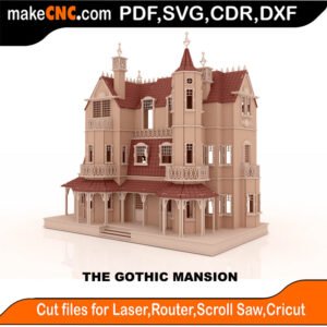 DH Mansion Gothic New MakeCNC SVG DXF PDF CDR 3D puzzle pattern product image