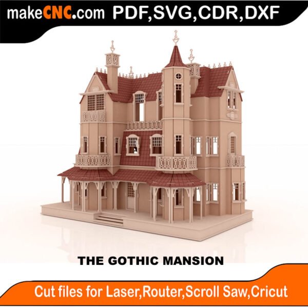 DH Mansion Gothic New MakeCNC SVG DXF PDF CDR 3D puzzle pattern product image