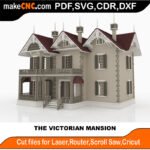 DH Mansion Victorian New MakeCNC SVG DXF PDF CDR 3D puzzle pattern product image