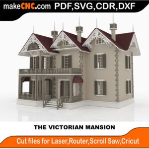 DH Mansion Victorian New MakeCNC SVG DXF PDF CDR 3D puzzle pattern product image