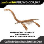 Dinosaur AC Plesiosaurus MakeCNC SVG DXF PDF CDR 3D puzzle pattern product image