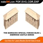EDW Castle Barracks Building L MakeCNC SVG DXF PDF CDR 3D puzzle pattern product image
