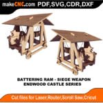 EDW Castle Battering Ram Weapon MakeCNC SVG DXF PDF CDR 3D puzzle pattern product image