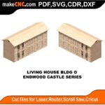 EDW Castle Living House O MakeCNC SVG DXF PDF CDR 3D puzzle pattern product image