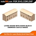 EDW Castle Living House Shops N MakeCNC SVG DXF PDF CDR 3D puzzle pattern product image