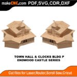 EDW Castle Town Hall Clocks P MakeCNC SVG DXF PDF CDR 3D puzzle pattern product image