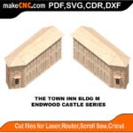 EDW Castle Town Inn Building M MakeCNC SVG DXF PDF CDR 3D puzzle pattern product image