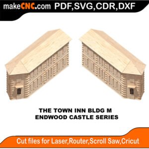 EDW Castle Town Inn Building M MakeCNC SVG DXF PDF CDR 3D puzzle pattern product image