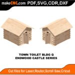 EDW Castle Town Toilet Q MakeCNC SVG DXF PDF CDR 3D puzzle pattern product image
