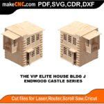 EDW Castle VIP Elite House J MakeCNC SVG DXF PDF CDR 3D puzzle pattern product image