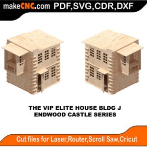 EDW Castle VIP Elite House J MakeCNC SVG DXF PDF CDR 3D puzzle pattern product image