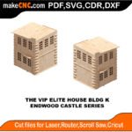 EDW Castle VIP Elite House K MakeCNC SVG DXF PDF CDR 3D puzzle pattern product image