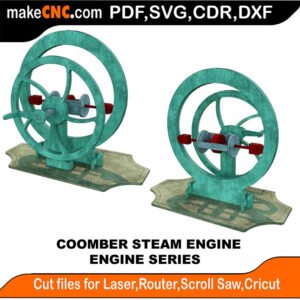 Engine Coomber Steam MakeCNC SVG DXF PDF CDR 3D puzzle pattern product image