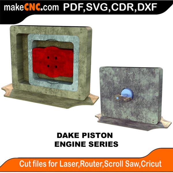 Engine Dake Piston MakeCNC SVG DXF PDF CDR 3D puzzle pattern product image