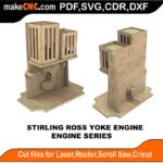 Engine Stirling Ross Yoke MakeCNC SVG DXF PDF CDR 3D puzzle pattern product image
