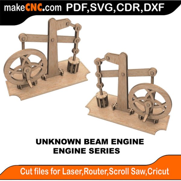 Engine Unknown Beam MakeCNC SVG DXF PDF CDR 3D puzzle pattern product image
