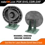 Engine Wankel MakeCNC SVG DXF PDF CDR 3D puzzle pattern product image