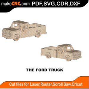 Ford Truck MZST MakeCNC SVG DXF PDF CDR 3D puzzle pattern product image