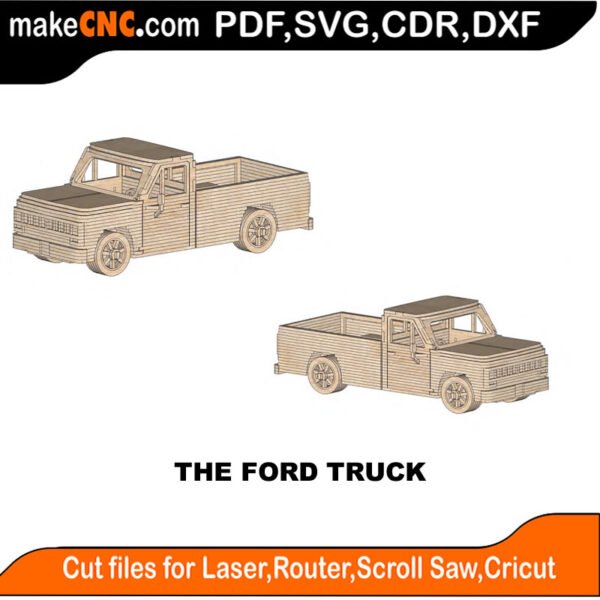 Ford Truck MZST MakeCNC SVG DXF PDF CDR 3D puzzle pattern product image