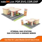 Gas Station Eternal MakeCNC SVG DXF PDF CDR 3D puzzle pattern product image