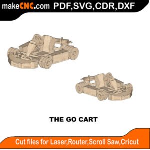 Go Cart MZST MakeCNC SVG DXF PDF CDR 3D puzzle pattern product image