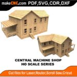 HO Scale Railway Central Machine MakeCNC SVG DXF PDF CDR 3D puzzle pattern product image
