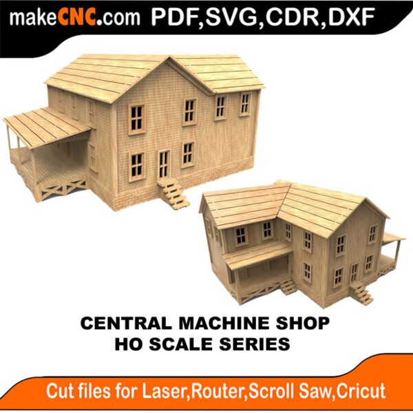 HO Scale Railway Central Machine MakeCNC SVG DXF PDF CDR 3D puzzle pattern product image