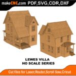 HO Scale Railway Lewes Villa MakeCNC SVG DXF PDF CDR 3D puzzle pattern product image