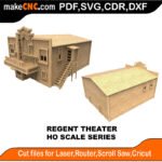HO Scale Railway Regent Theater MakeCNC SVG DXF PDF CDR 3D puzzle pattern product image