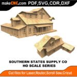 HO Scale Southern States Supply MakeCNC SVG DXF PDF CDR 3D puzzle pattern product image