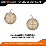 Halloween Pumpkin MZST MakeCNC SVG DXF PDF CDR 3D puzzle pattern product image