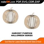 Harvest Pumpkin MZST MakeCNC SVG DXF PDF CDR 3D puzzle pattern product image
