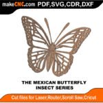 Insects Mexican Butterfly MakeCNC SVG DXF PDF CDR 3D puzzle pattern product image