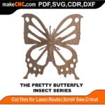 Insects Pretty Butterfly MakeCNC SVG DXF PDF CDR 3D puzzle pattern product image