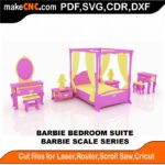 LP Bedroom Suite MakeCNC SVG DXF PDF CDR 3D puzzle pattern product image