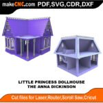 LP DH Anna Dickinson MakeCNC SVG DXF PDF CDR 3D puzzle pattern product image
