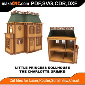 LP DH Charlotte Grimke MakeCNC SVG DXF PDF CDR 3D puzzle pattern product image