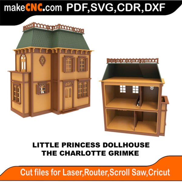 LP DH Charlotte Grimke MakeCNC SVG DXF PDF CDR 3D puzzle pattern product image