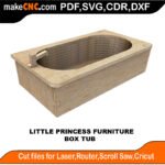 LP DH Furniture Box Tub MakeCNC SVG DXF PDF CDR 3D puzzle pattern product image