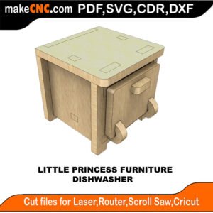 LP DH Furniture Dishwasher MakeCNC SVG DXF PDF CDR 3D puzzle pattern product image