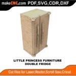 LP DH Furniture Double Fridge MakeCNC SVG DXF PDF CDR 3D puzzle pattern product image