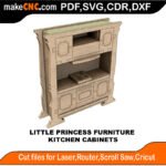 LP DH Furniture Kitchen Cabinets MakeCNC SVG DXF PDF CDR 3D puzzle pattern product image