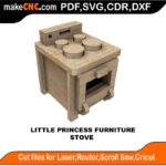 LP DH Furniture Stove MakeCNC SVG DXF PDF CDR 3D puzzle pattern product image